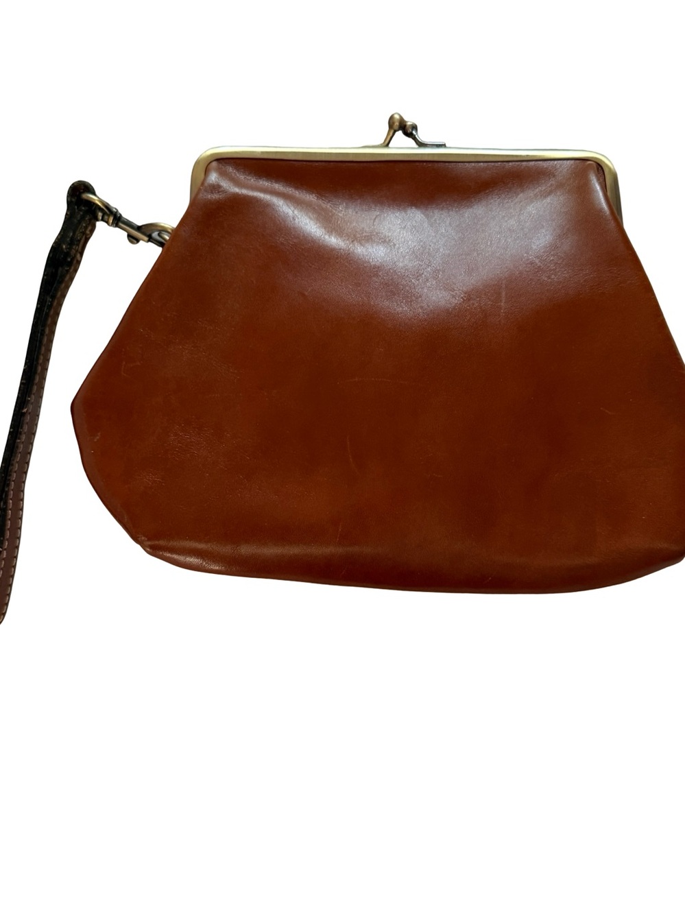 Patricia Nash Savena Kiss Lock Clutch | Tan Leather | Style P24101 Boho Classic